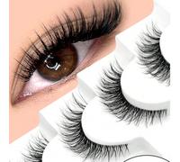 Shein 7 pares de pestañas postizas de ojo de gato con banda transparente, pestañas de ojo de zorro, pestañas falsas que alargan el ojo, pestañas de visón fa