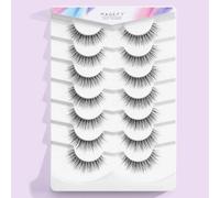 Shein 7 pares de pestañas postizas naturales y completas, esponjosas y delgadas para uso diario, pestañas manga, esenciales para viajar