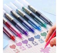 Shein 7 piezas de plumas de bola de gel líquido de secado rápido con estilo y coloridos