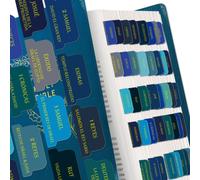 Shein 75 pestañas bíblicas que nutren el alma en español para mujeres - laminadas autoadhesivas, impresión grande, azul real, con pestañas de índice para un