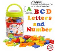Shein 78 piezas Letras magnéticas de plástico coloridas, números y símbolos matemáticos, incluyendo ABC, 123 vocabulario, Montessori aprendizaje temprano, i