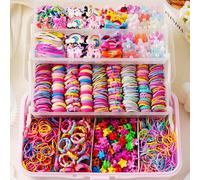 Shein 794 piezas/Set Pinzas para el cabello con moño de colores, accesorios para el cabello de dibujos animados lindos, set de lazos y scrunchies de moda mi