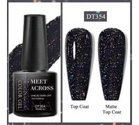 Shein 7ml Esmalte de uñas de gel con purpurina estética Y2K, negro, semi-permanente, pigmento de diamante, purpurina arcoíris brillante, gel UV LED removibl