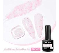 Shein Esmalte En Gel Con Base De Goma Con Purpurina Dorada De 7 Ml, Copos De Purpurina Rosa, Pigmento De Diamante Semipermanente, Barnices Brillantes, Auton