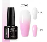 Shein 7ml Esmalte de uñas en gel de estética Y2K que cambia de color según la temperatura, de rosa a blanco, gel semipermanente que se retira con remojo, pa