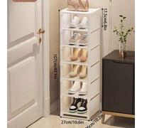 Shein 8/7/6/5/4/1 Estantería vertical para zapatos de varios niveles, estante para zapatos a prueba de polvo, hecho de tela no tejida y plástico, adecuado p