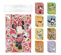 Shein 8 Juegos de pegatinas opcionales de la serie Disney Mickey - Adhesivo removible + Diseño redondeado (Material PVC) - Caja de papelería/Caja de juguete