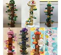 Shein 8 piezas Caja ciega de figuras de Pokémon en forma de tocón con elementos de estrella, de material PVC, colección de figuras de monstruos de bolsillo