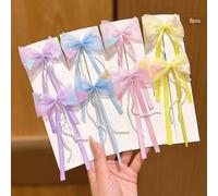 Shein 8 piezas de Pasadores de pelo con moño de colores, accesorios de pelo de estilo dulce para uso diario