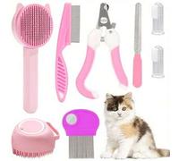 Shein 8 piezas Kit de aseo premium para gatos: Incluye limpieza automática, cuidado de uñas y pelaje, y artículos esenciales para el cuidado dental para man
