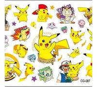 Shein 8 piezas Tatuajes temporales de Pikachu Pokémon como regalo de cumpleaños para niños
