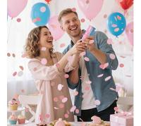 Shein 8 unidades de lanzadores de confeti para decoraciones de revelación de género, bodas, regreso a la escuela, decoraciones de cumpleaños, decoraciones d