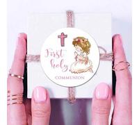 Shein 80 piezas Marca Amanda Creation Primera Comunión Religiosa Pegatinas de Agradecimiento, Pegatinas Redondas Adecuadas para Regalos de Fiesta, Sellos de