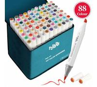 Shein 88/168 Colores de Rotuladores a Base de Alcohol, de Doble Punta Fina y Gruesa, Rotuladores Permanentes de Arte para Artista, Marcadores para Colorear