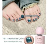 Shein 8ml Gel de Ojo de Gato Azul de Verano de Melbourne para Uñas de los Pies, Esmalte de Uñas de Un Paso sin Imprimación sin Capa Superior Barniz Brillant