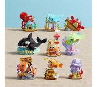 Shein 9 Juegos con talla grande de 3000 piezas cada uno de juguetes de animales del mundo submarino, materiales de ABS, bloques de construcción para reducir