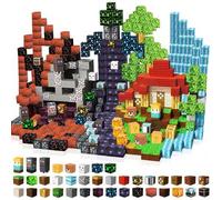 Shein 90/150 piezas Bloques magnéticos Aventura en el mundo de la lava - Juego de bloques de cubos magnéticos, juguetes de construcción para regalo de Hallo