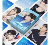 Shein 92 piezas/Caja ChaEunWoo (60 piezas Tarjetas LOMO + 32 piezas Pegatinas) Mercancía de fans K-POP, Edición limitada de SKZ Artículos de fans, Tarjetas
