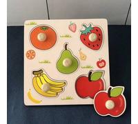 Shein A: Juguete de rompecabezas de bloques de fruta para niños B: Tamaño 14,5 cm * 14,5 cm (5,71 pulg * 5,71 pulg) Decoración de Halloween Útiles escolares