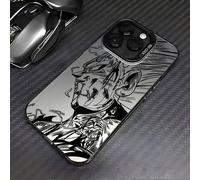Shein a la UE (DE y ES) Funda de teléfono con diseño de línea de Son Goku de Tránsito Anime, compatible con modelos 17, 16e, 16, 15, 14, 13, 12, 11, Mini, P