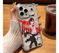 Shein a la UE (DE y ES) Funda de teléfono del anime Dandadan, compatible con iPhone 16 15 14 13 12 11 Pro Max X XR XSMAX 8 7 Plus, funda trasera suave y tra