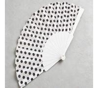 Shein Abanico de mano con lunares, ligero y plegable, patrón de lunares, estilo español, adecuado para baile, boda, fiesta, festival, accesorios de fotograf