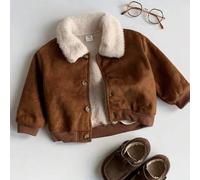 Shein Abrigos acolchados con forro térmico para bebés niños, chaquetas, tops para otoño e invierno. Cálidos, suaves, cómodos, con diseños sencillos y elegan