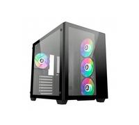 Shein ABYSM Gaming Caja PC Gamer Danube SAVA 285 BX203 Black ATX, con Espacio para Tarjetas Gráficas de hasta 410 mm, Lateral y Frontal de Cristal Templado,