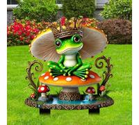 Shein Accesorio de decoración exterior acrílico 2D que incluye elementos de cuento de hadas estrambóticos como Rana Príncipe, diseño de estaca de jardín, ad