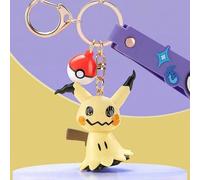 Shein Accesorio de estilo Mimikyu Pokémon, compañero de aventuras - Material PVC + Colgante de Poké Ball, decoración de bolso/llave/accesorio portátil de di
