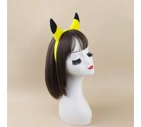 Shein Accesorios de pelo en forma de orejas de Pikachu de Pokémon, utilería de disfraz de personaje, diadema de Pikachu, tocado de animal de dibujos animado