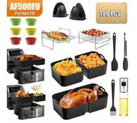 Shein Accesorios Freidora de Aire para Cosori Freidora de Aire Dual Blaze TwinFry 10L, 19 Piezas Cosori 10L Freidora de Aire Accesorios, Molde Silicona Frei