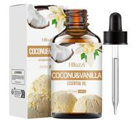 Shein Aceite esencial de coco y vainilla de 30ml/60ml/100ml, extracto de planta de esencia de coco y vainilla, fragancia sutil de larga duración, multiusos