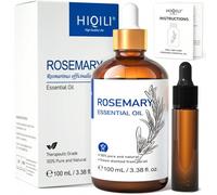 Shein Aceite esencial de romero HIQILI, 100 ml/3.38 oz. líq. Aceite esencial puro de planta para el cuidado del cabello y la piel, agregar al champú para ha