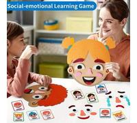 Shein Actividad de aprendizaje socioemocional para niños, adecuada para niños mayores para educar habilidades del lenguaje y percepción, juguetes familiares