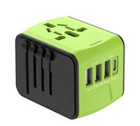 Shein Adaptador de enchufe para viajes europeos, adaptador de viaje universal, 2.4A USB, 3.0A Tipo-C, adaptador de viaje internacional, adaptador universal