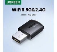 Shein Adaptador inalámbrico UGREEN Wifi6 de 2.4G y 5G, 600Mbps 286Mbps, tarjeta de red WiFi USB para PC, adaptador USB WiFi, adaptador USB Ethernet WiFi