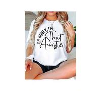 Shein Adorable Tee Featuring a Fun -loving Quote for the Cool and Caring Auntie Fit Top