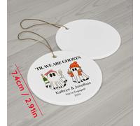 Shein Adorno de cerámica personalizado de pareja fantasma, regalo de Navidad, regalo de aniversario, "Hasta que seamos fantasmas", amante del champán y el c