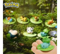 Shein Adornos de estilo de césped lindos de Pokémon, colección de figuras de anime con licencia oficial de Pokémon, Eevee, Charmander, Squirtle, Jigglypuff,
