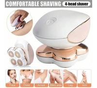 Shein Afeitadora eléctrica con 4 cabezales giratorios a 360°, recortadora de vello para axilas, piernas, zona del bikini, afeitado en seco y húmedo, lavado