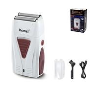Shein Afeitadora eléctrica Kemei KM-3382 para hombres, con carga USB, máquina de afeitar inalámbrica, cortadora de pelo profesional para cabeza rapada
