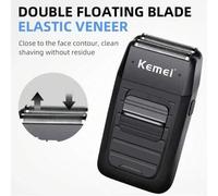 Shein Afeitadora eléctrica marca Kemei KM-1102 para hombres, máquina de afeitar recargable por USB para afeitado en seco o húmedo, afeitadora de barba, rasu