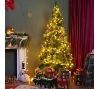 Shein Aigostar 180 CM Árbol de Navidad Artificial,con Cadena de luces LED de 18 M,300 LED Blanco cálido,8 Modos de Iluminación,Ramas Aguja de Pino con Piñas