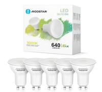 Shein Aigostar Bombilla LED 8W GU10, Luz calida 3000K, 640lm, Esmerilada, no regulable Caja de 5 unidades