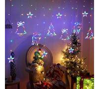 Shein Aigostar Cortina de Luces Navidad con Control Remoto, 3*0.6m 120 LED Guirnaldas Luces, 8 Modos Cadena de Luces Brillo Ajustable y con Temporizador, IP