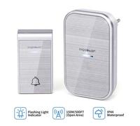 Shein Aigostar Ding AC - Timbre inalámbrico, Timbre de Puerta con Indicadores LED, Resistente al Agua, 36 Melodías, 3 Niveles de Volumen, Timbre para Ancian