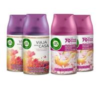 Shein Air Wick Freshmatic Pack 4 recambios mix 2 fragancias - Ambientador para casa con aroma a Delicias de Verano + Lirio de Luna (2+2 Recambios) ENTREGA E