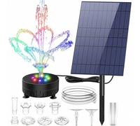 Shein AISITIN Fuente solar LED de color de 10 W Fuente solar para exteriores con tubería de agua de 2 m y varillas de montaje Bomba solar para estanque con
