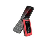 Shein Aiwa FP-30-2G - Teléfono 2G con Tapa, Dual SIM, Bluetooth 3.0, Pantallas duales 2.4″ + 1.77″, Radio FM, Botón SOS y Linterna - Color: Rojo